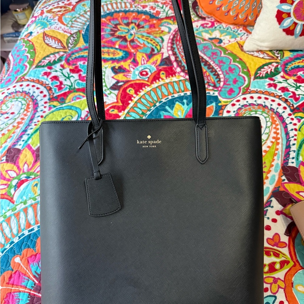 Kate Spade Black Leather Tote - Picture 4 of 4